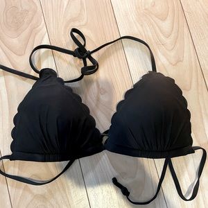 Black string bikini top